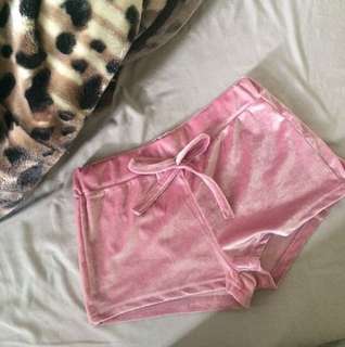 Pink Velvet Shorts 🛍✨