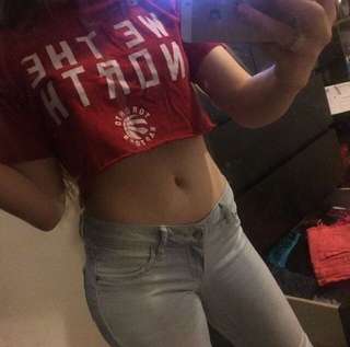 Raptors Red Crop Top 🛍✨