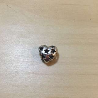 Pandora簍空愛心純銀珠珠