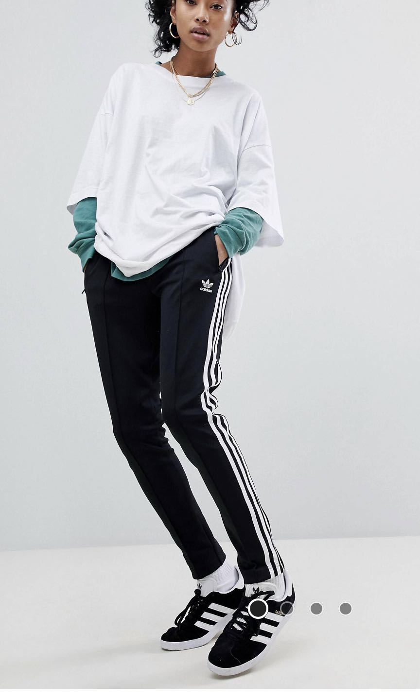 womens adidas three stripe joggers