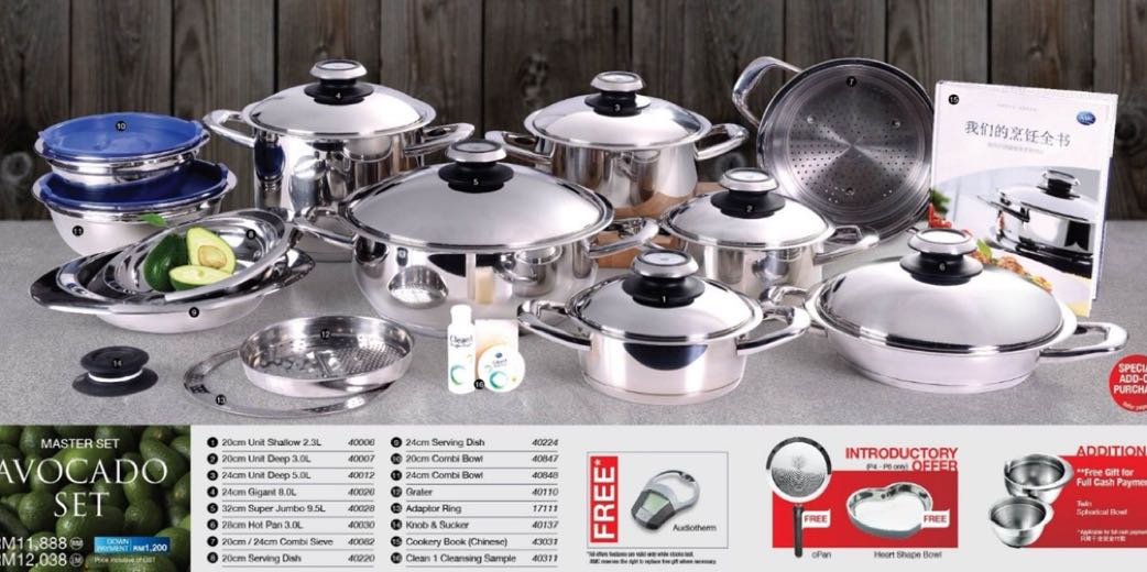 AMC Cooking Pots, Furniture & Home Living, Kitchenware & Tableware
