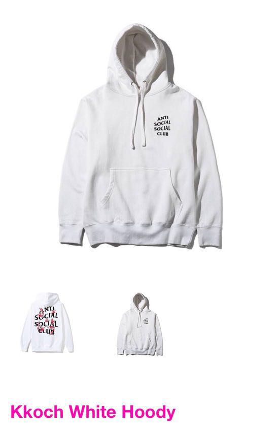 Anti Social Social Club ASSC White Kkoch Hoodie Men s Fashion