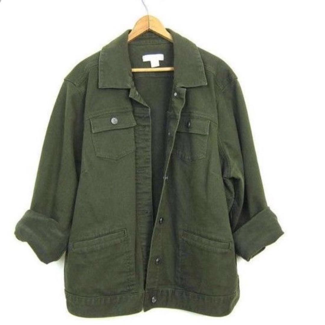 army green denim jacket, Women's 