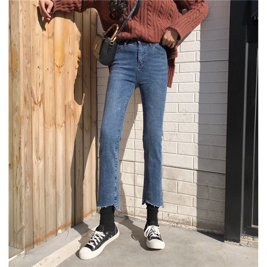Celana Jeans Wanita Korean Style Cantik Kekinian Celana Jeans Wanita Korean Style Cantik Kekinian