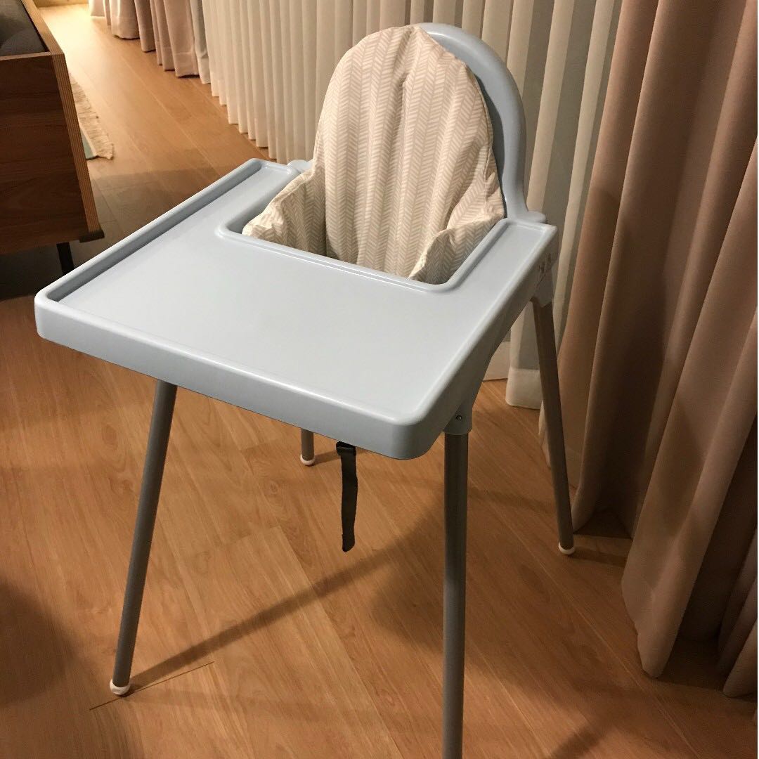 blue ikea high chair
