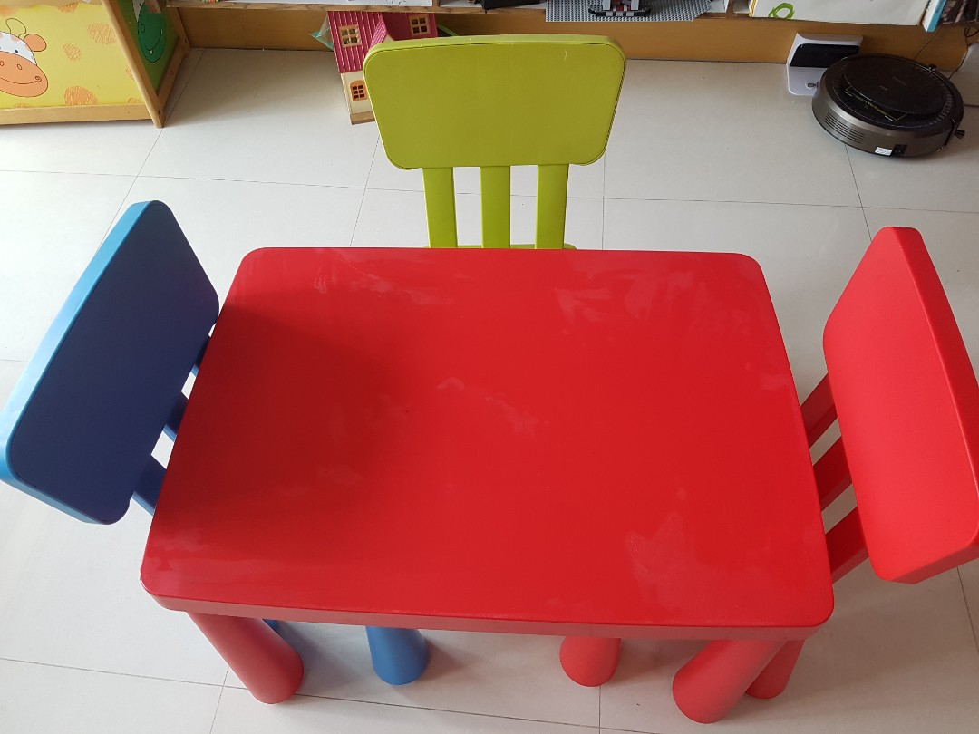 Ikea kids table and 3 chairs, Babies & Kids, Babies & Kids Fashion on