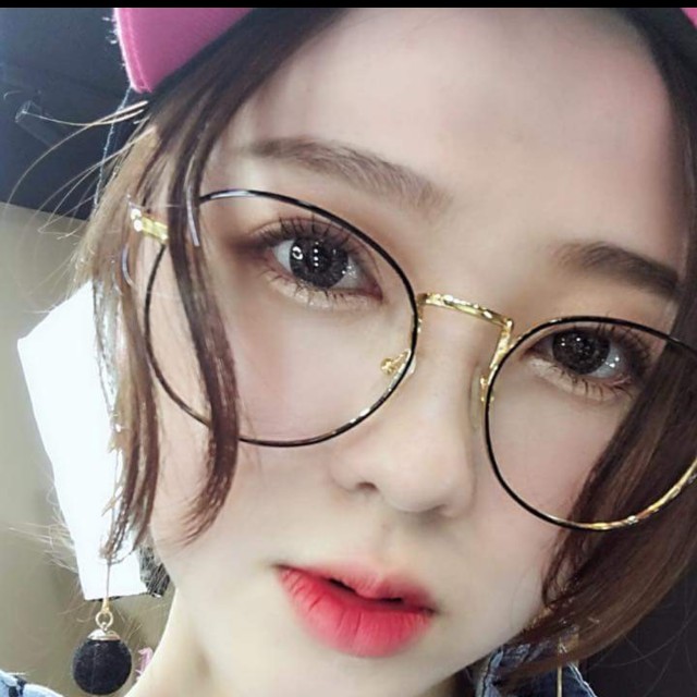 New Korean Style Luxury Vintage Round Glasses Women Eyeglasses Clear ...