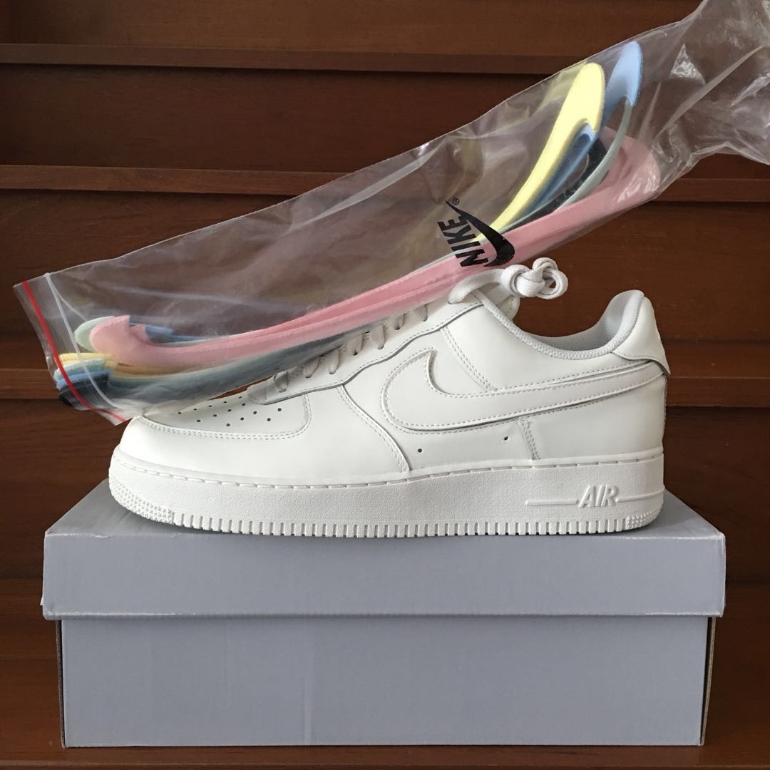 Air force 1 new arrivals cream swoosh pack