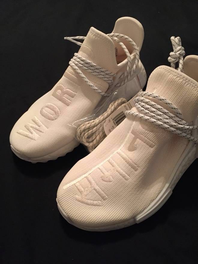 Adidas x pharrell williams human race on sale nmd hu trail holi blank canvas