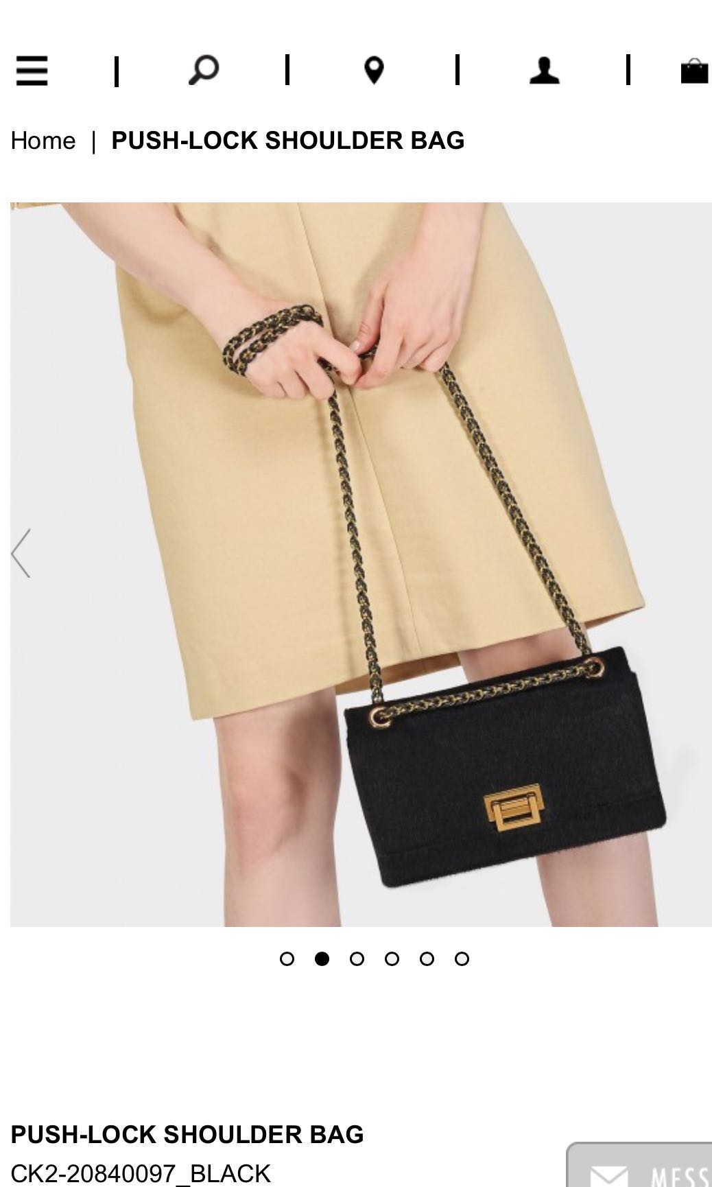 Sale Bnwt Charles And Keith Push Lock Chain Shoulder Bag In