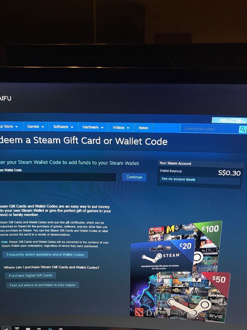 Steam card code, Video Gaming, Gaming Accessories, Game Gift Cards
