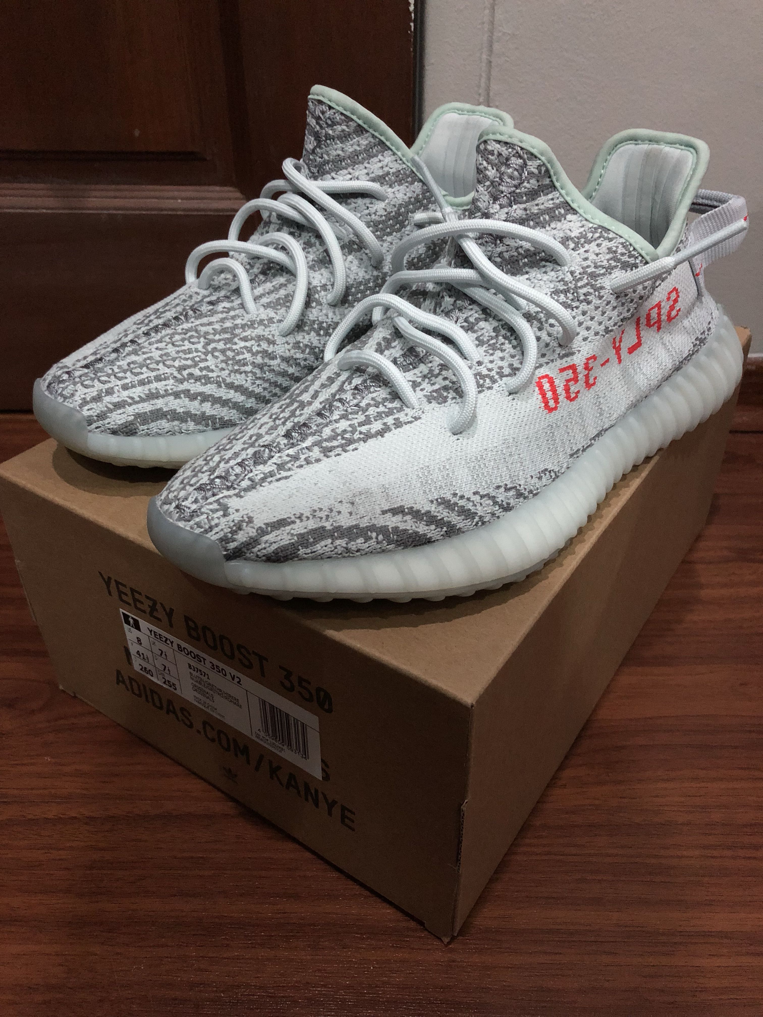 used yeezy 350 blue tint
