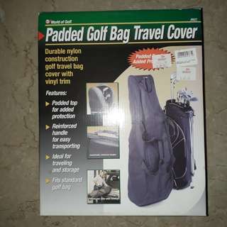 Padded golf bag travel cover