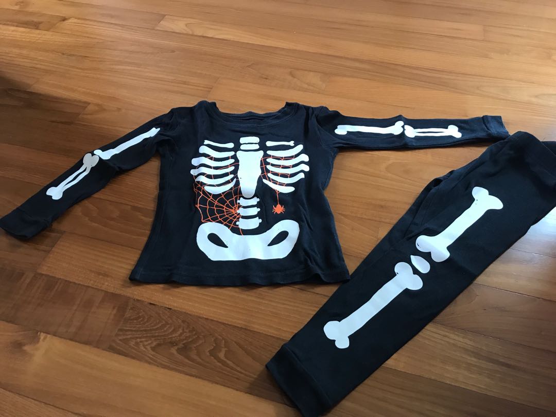 Carters skeleton pjs top