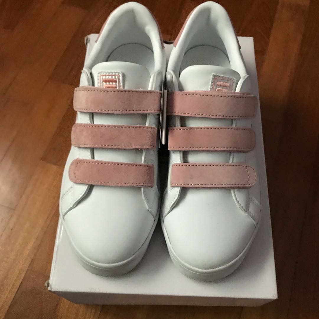 FILA Velcro Court Deluxe Shoes STRAWBERRY MILK (Limited Edition), Women's  Fashion, Footwear, Sneakers on Carousell