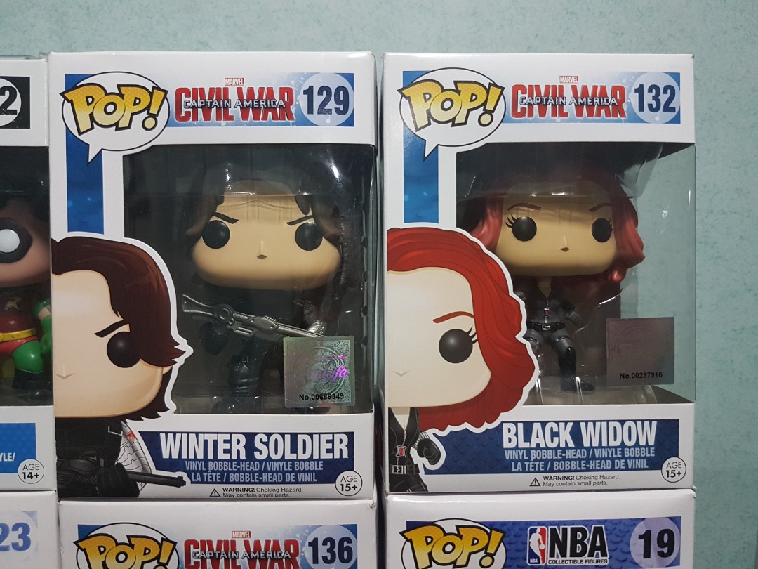 Funko Pop Winter Soldier Black Widow Toys Games Toys On Carousell