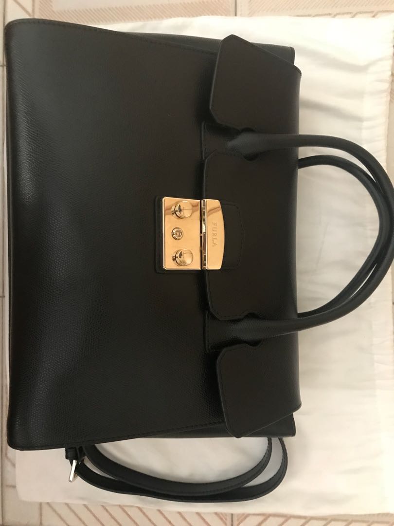 FURLA Metropolis M Satchel Onyx Luxury Bags Wallets on Carousell