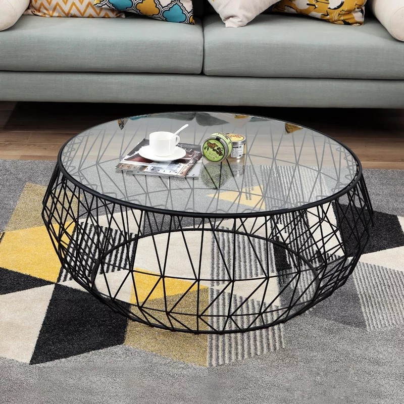 Geometric Glass Coffee Table Round Furniture Others On Carou