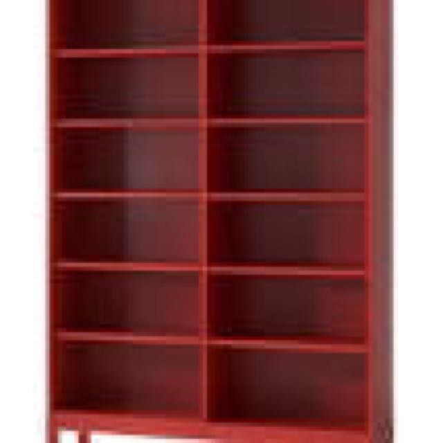 IKEA Red Linnarp Bookcase Book Shelf, Furniture & Home Living
