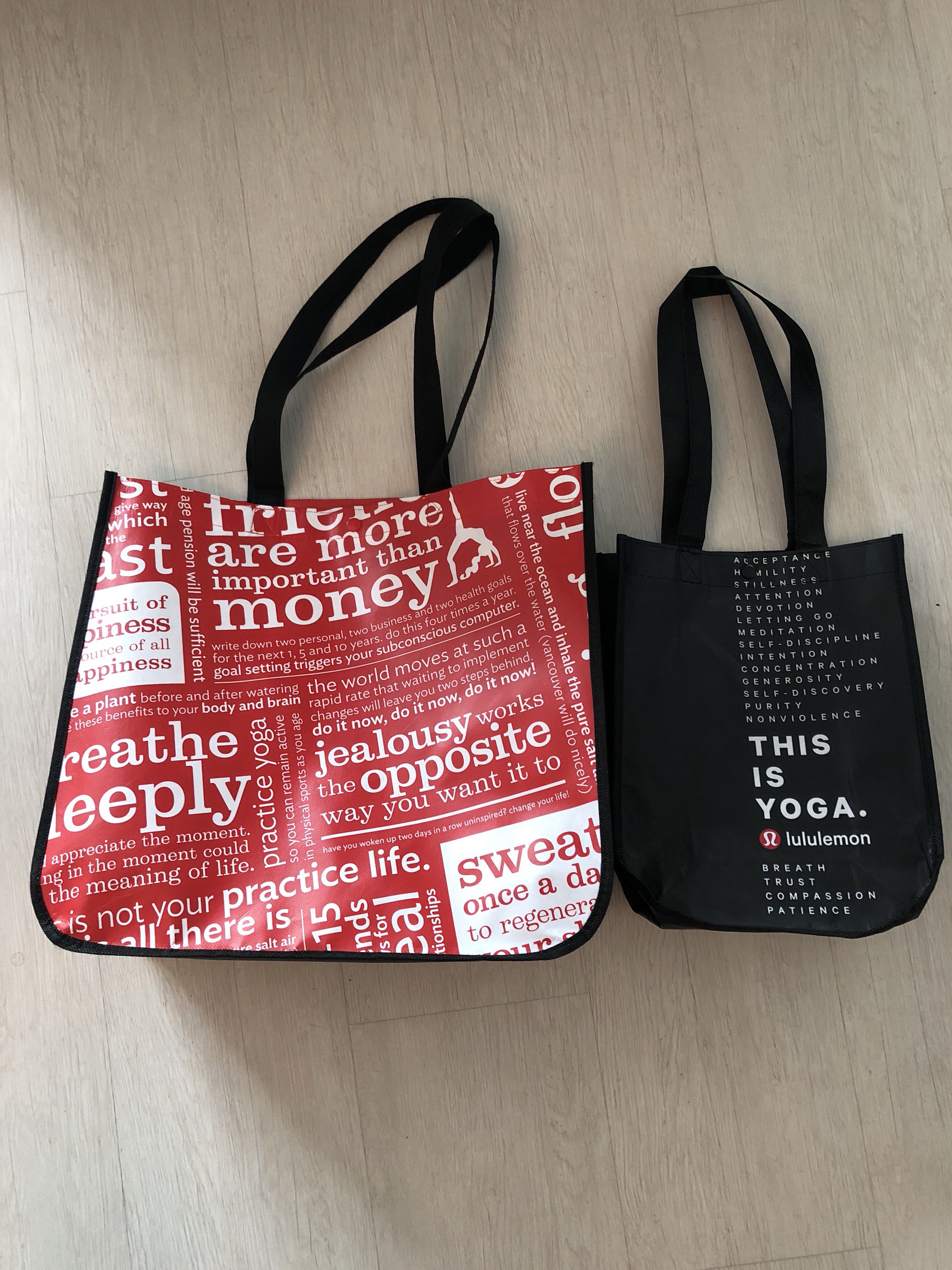 Large) Lululemon carrier bag with free small black bag, Women's Fashion,  Bags & Wallets, Cross-body Bags on Carousell