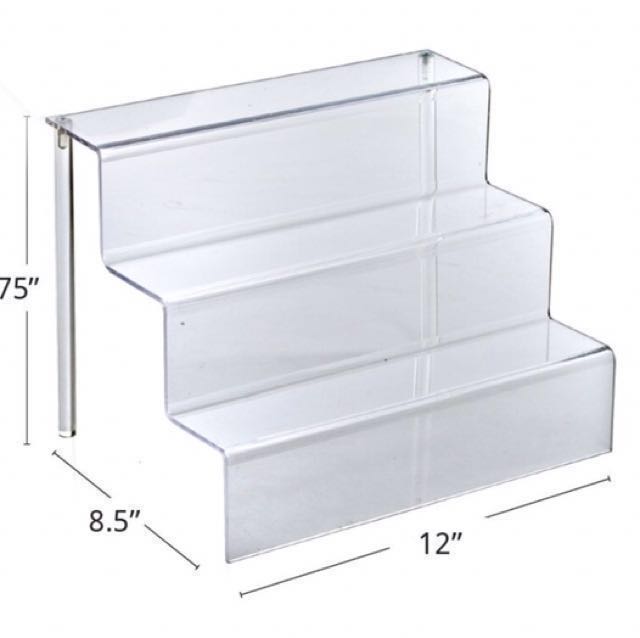 Three-Tier Acrylic Step Display for Funkos, Furniture & Home Living ...