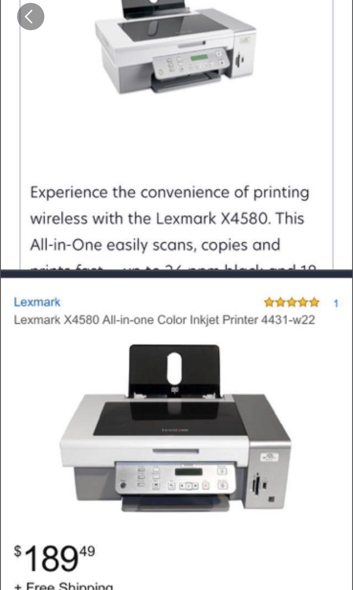 Lexmark Printer (Category: Computer Parts & Accessories) located in Toronto. Submitted by annie850 (Listing ID 162133993, Image 2). Description: 10/10 condition, fully functioning. Does not come with ink. .