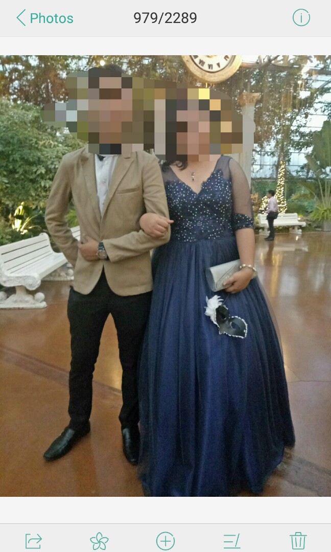 Midnight blue sale gown plus size