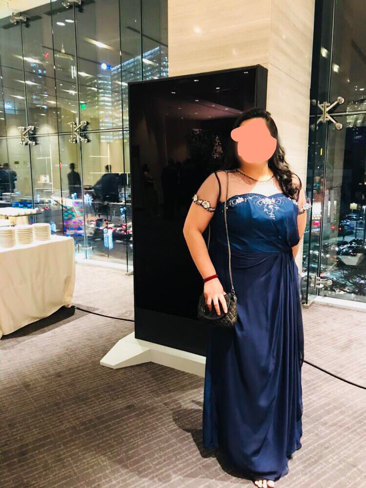 midnight blue dress plus size