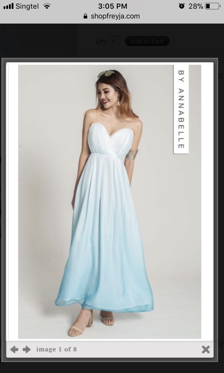 Blue Chiffon Maxi Dress