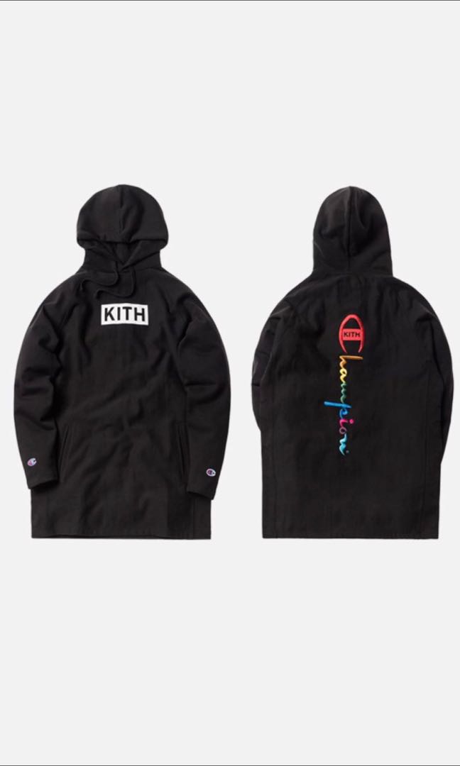 Small) kith x champion hoodie, Men's 