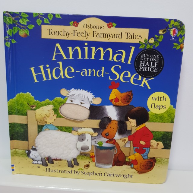Usborne Board Book Touchy-Feely Farmyard Tales Animal Hide and Seek,  Hobbies & Toys, Books & Magazines, Children's Books on Carousell
