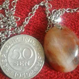 pancawarna stone + old coin + Akar Bahar ring