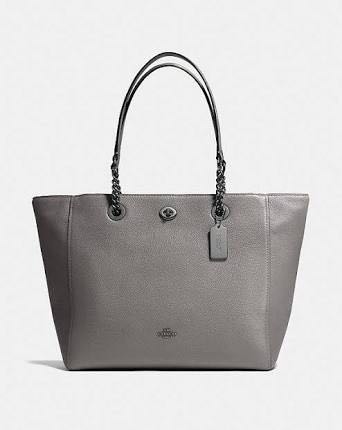 grey coach tote