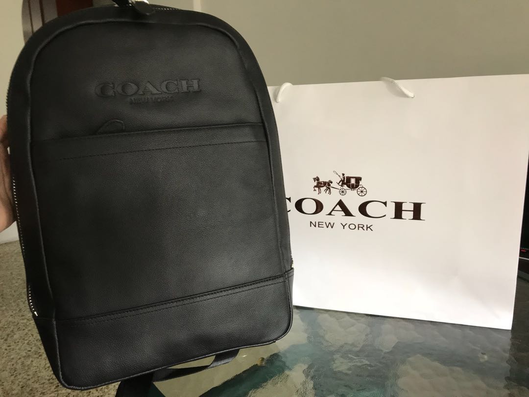 coach new york men's backpack