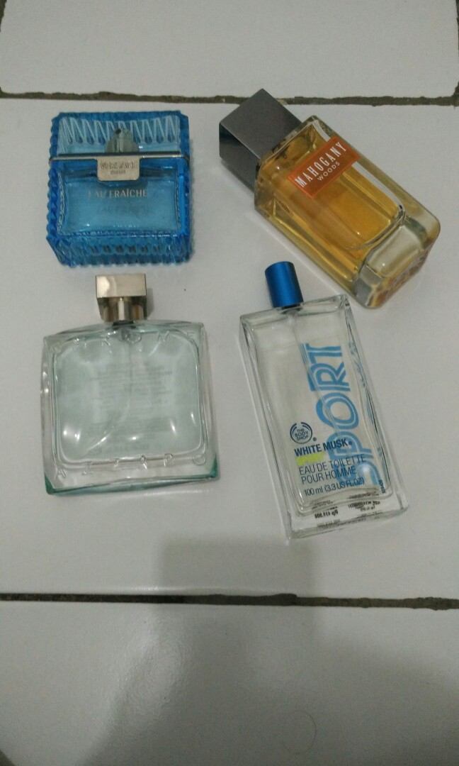 Azzaro Chrome, Mahogany Woods, Versace Man Eau Fraiche, The Body Shop