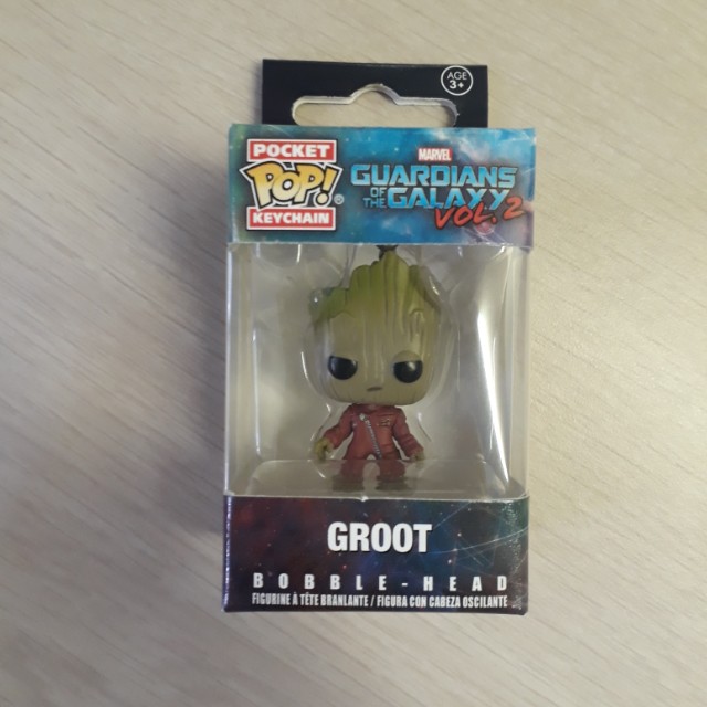 baby groot pop keychain