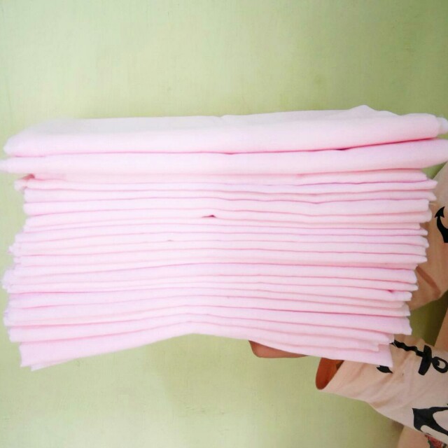 Bahan Hijab Katun Erro Bangauwarna Baby Pink115cm115cm22 Lembar