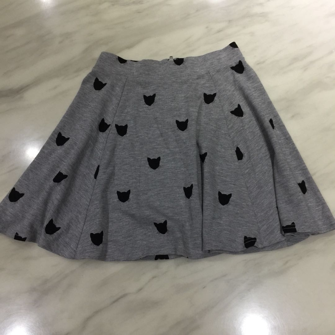 Cat Printed H M Skirt Women S Fashion Clothes Dresses Skirts