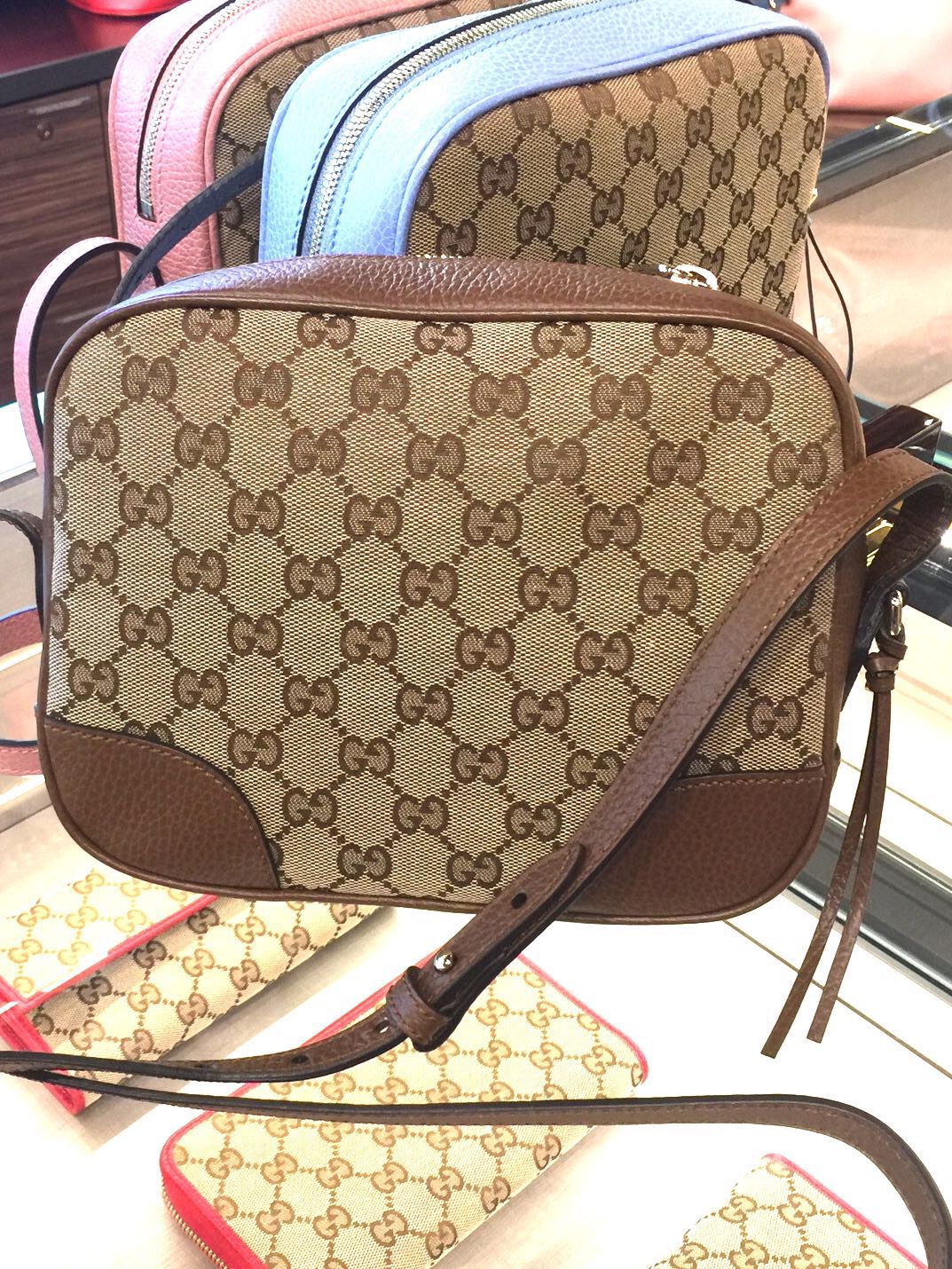GUCCI Brown Disco Bree Crossbody Sling Bag 100 AUTHENTIC BRAND