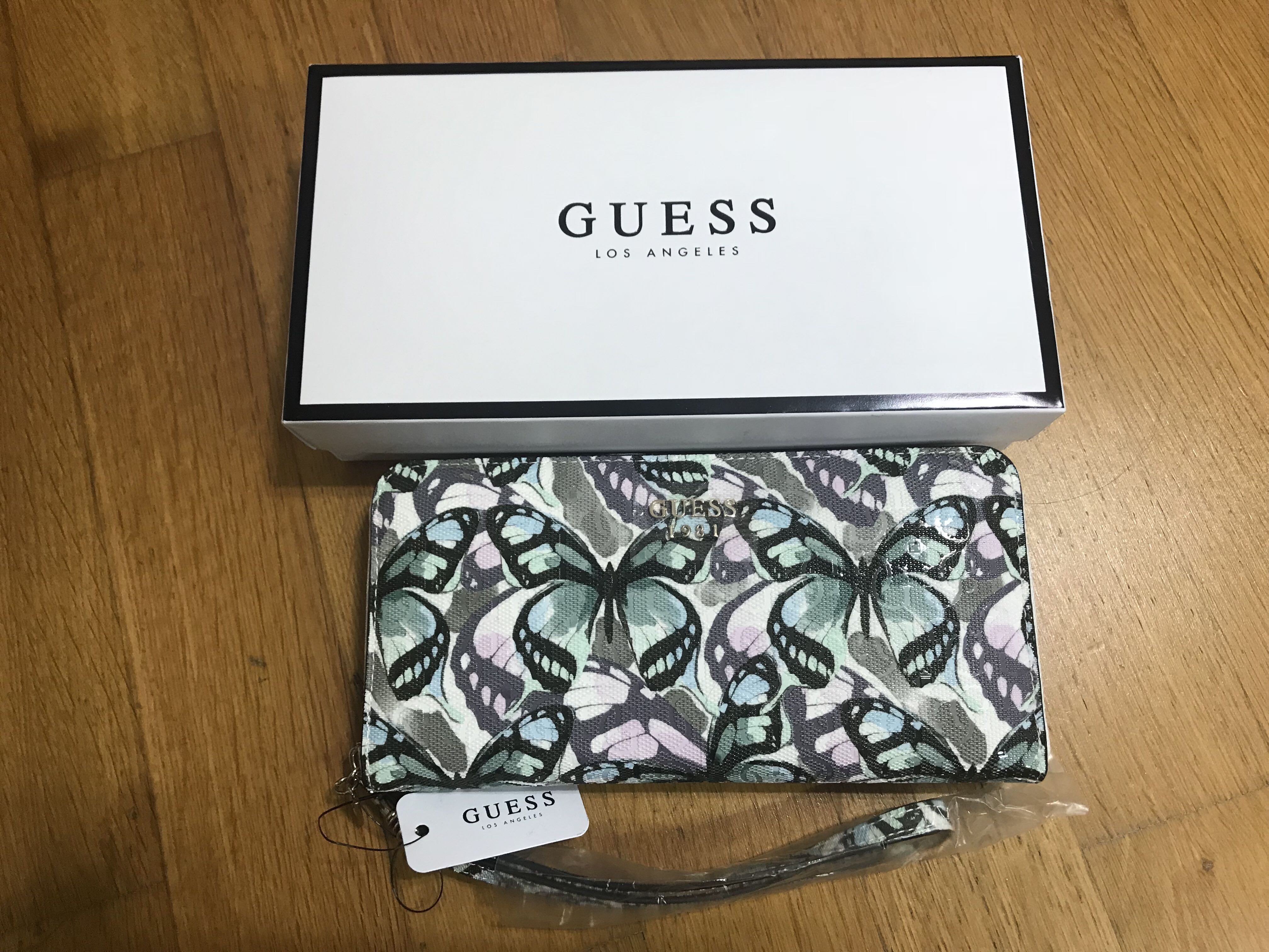 Guess butterfly purse sale