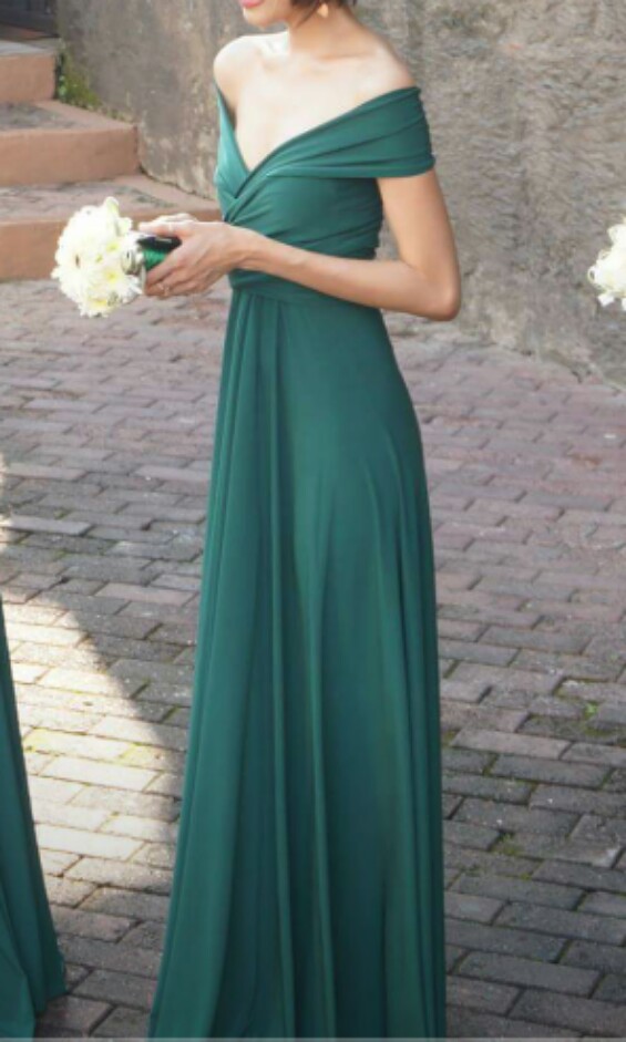 turquoise green infinity dress