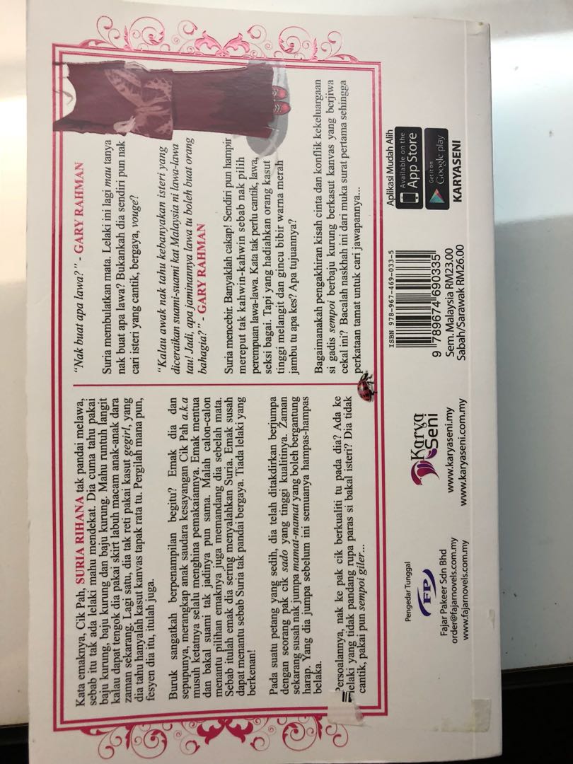 Malay Novel Si Baju Kurung Kasut Kanvas Books Stationery Fiction On Carousell