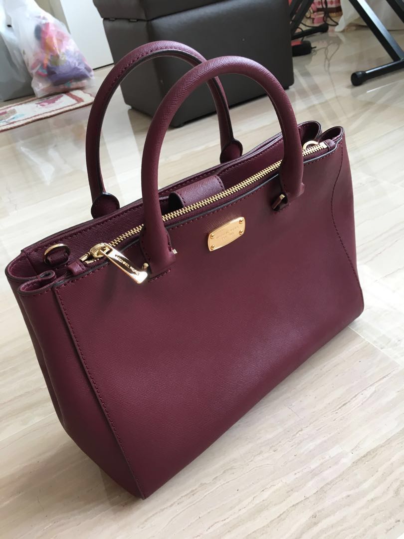 michael kors merlot handbag