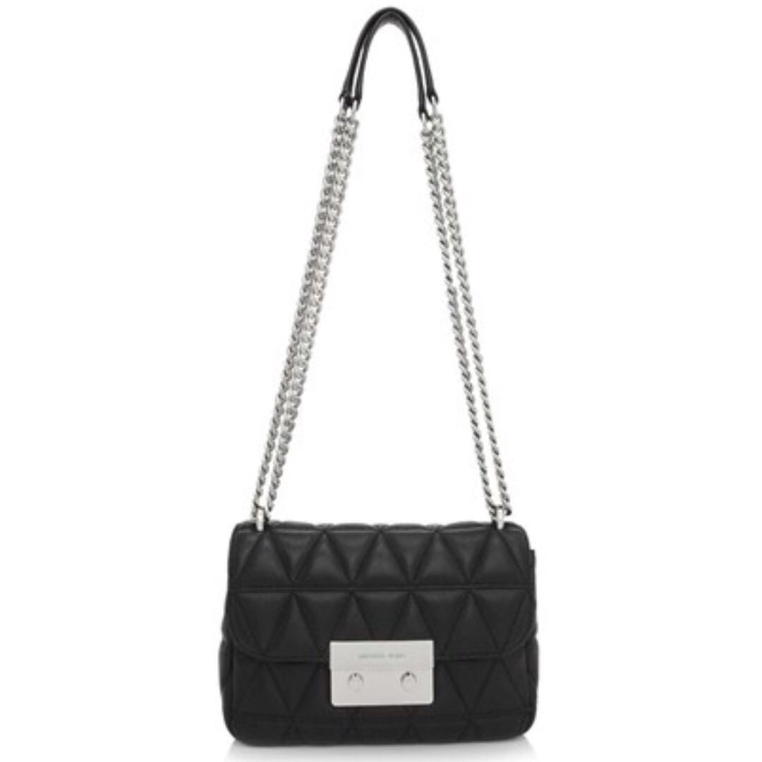 michael michael kors sloan small chain shoulder bag black