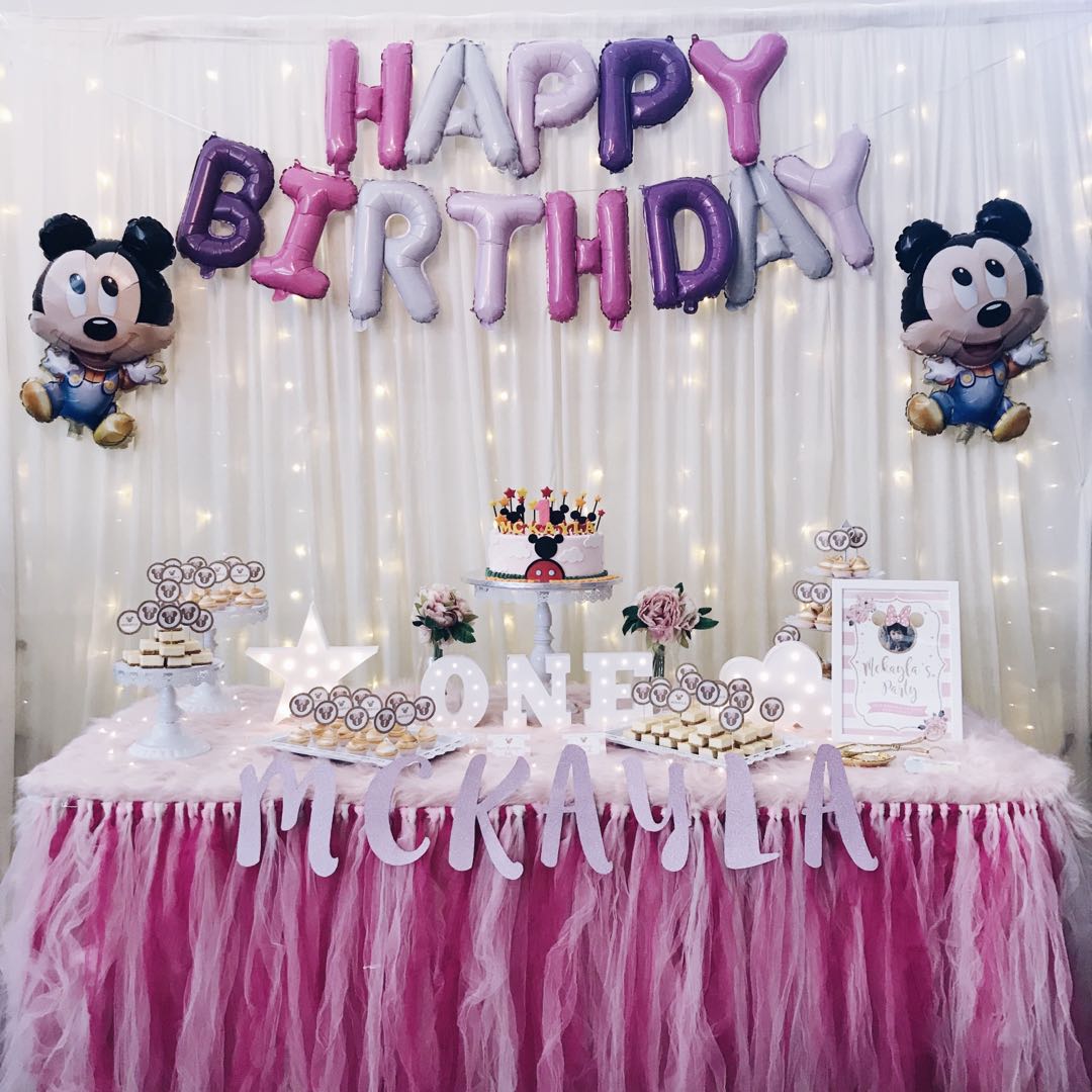 Minnie Mouse Table Decor Babies Kids On Carousell