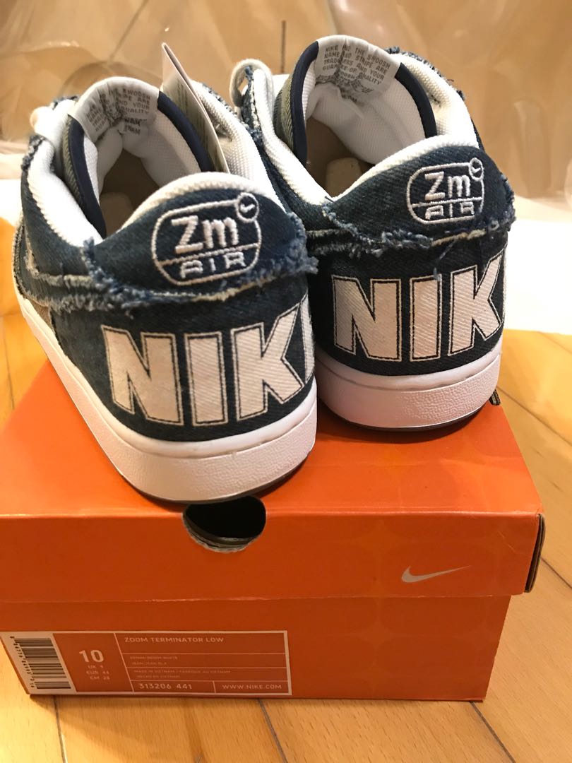 Nike Zoom Terminator Low Denim X Medicom, 男裝, 鞋, 波鞋- Carousell