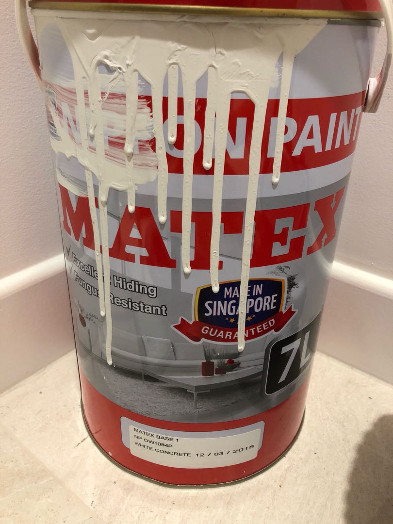 Nippon Paint Matex White Concrete, Furniture & Home Living, Furniture