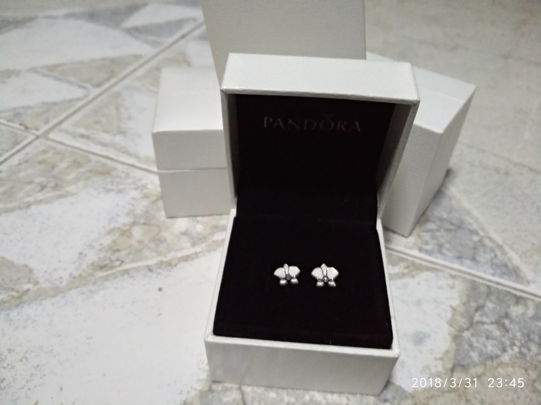White sales orchid earrings