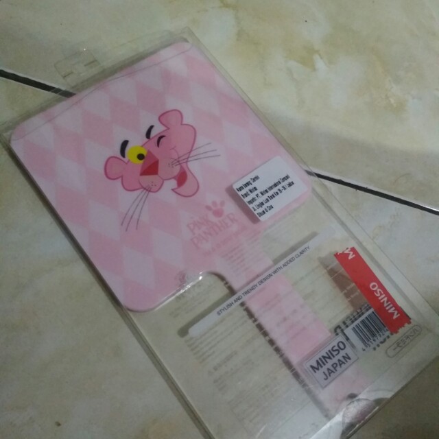 Pink Panther Handheld Mirror Miniso Kesehatan Kecantikan Rias Wajah Di Carousell