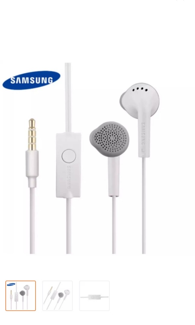 Samsung earphones original (Category: Earphones) located in Makati City. Submitted by zotag (Listing ID 162299918, Image 2). Description: Samsung ORIGINAL Wired Stereo Earbud 3.5mm Universal Headset with In-Line Multi-Function Answer/Call Button (White).